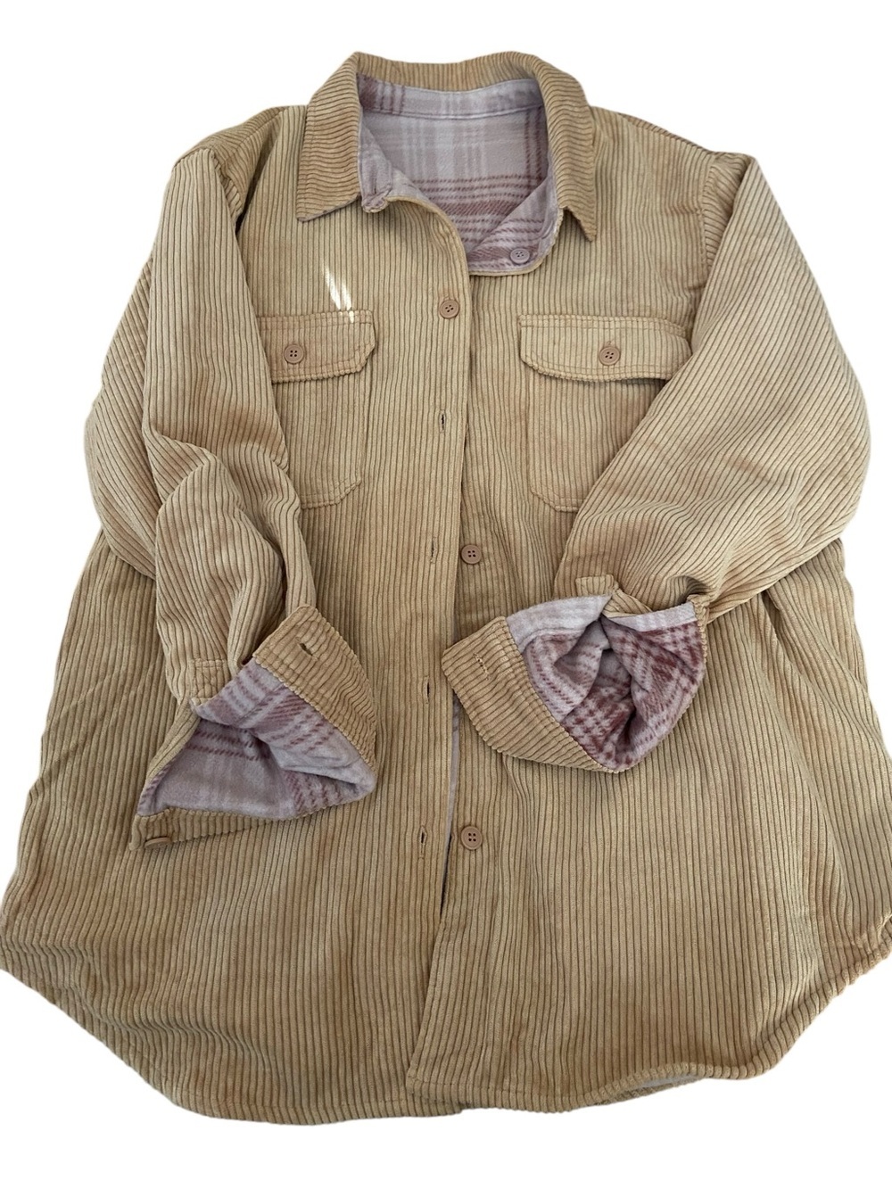 LOVETREE REVERSIBLE SHACKET SIZE LARGE